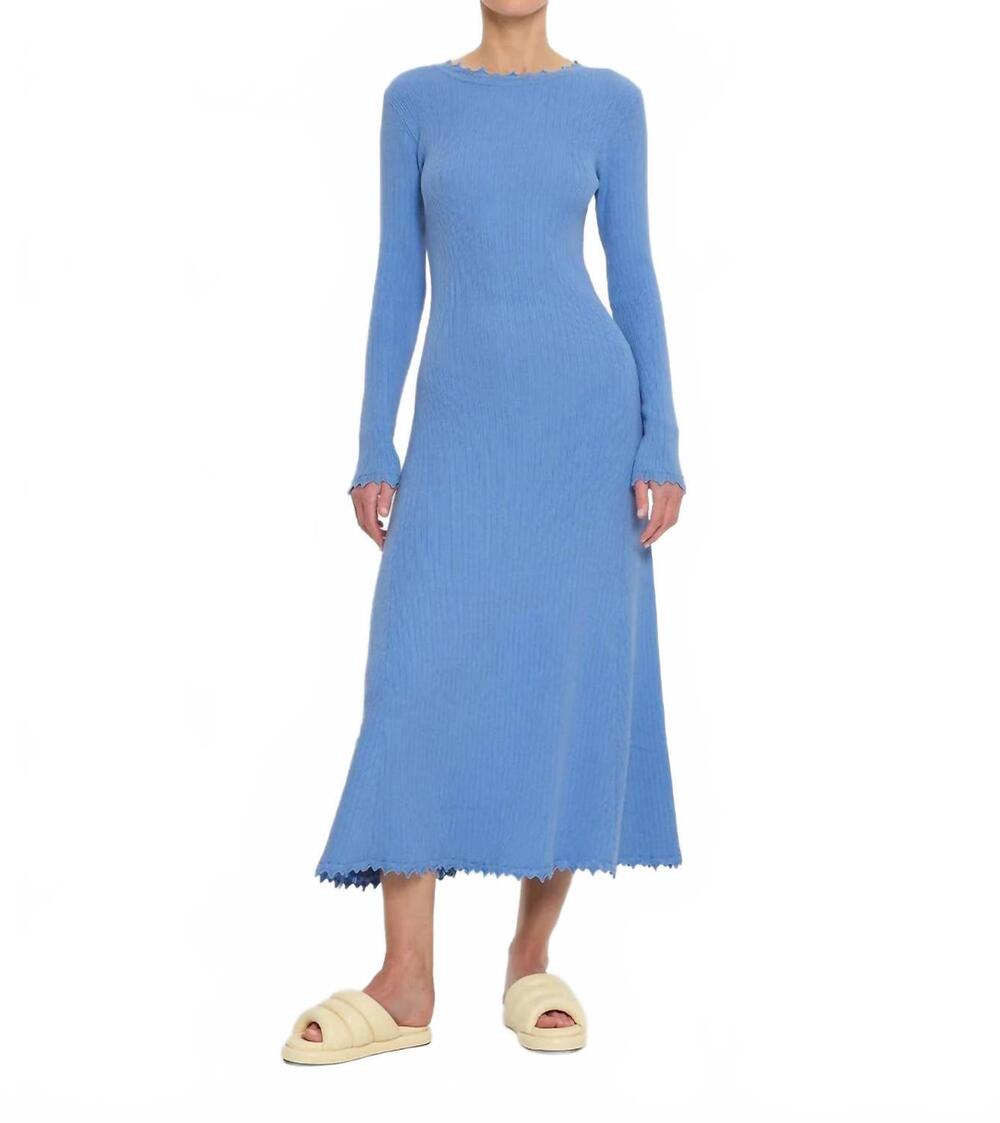 NEW KIVARI diana knit dress in blue